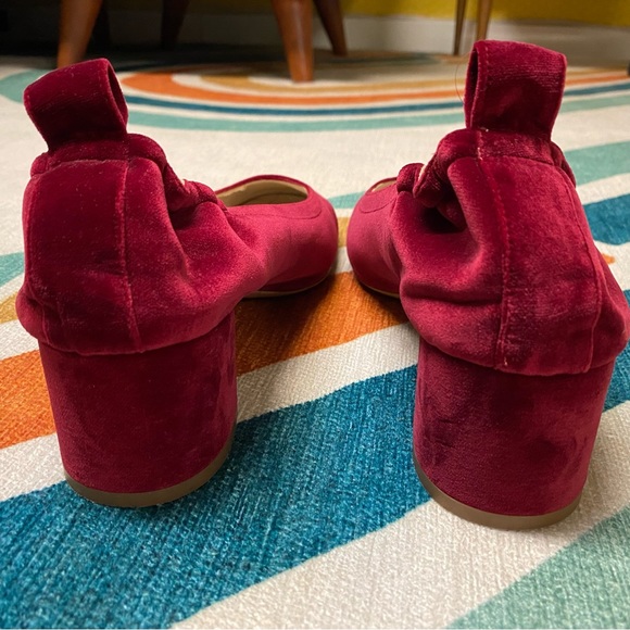 Everlane The Italian Leather Day Heel in Crimson Velvet Size 11 - Picture 6 of 8